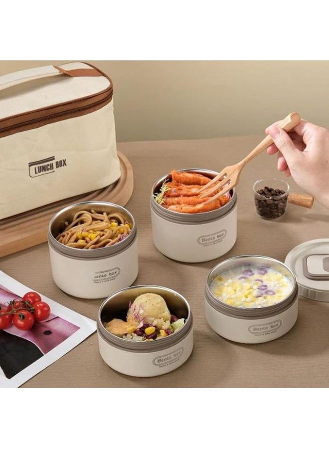 طقم علب غداء حرارية، 4 علب مع حقيبة وحافظة حرارية - Image 3